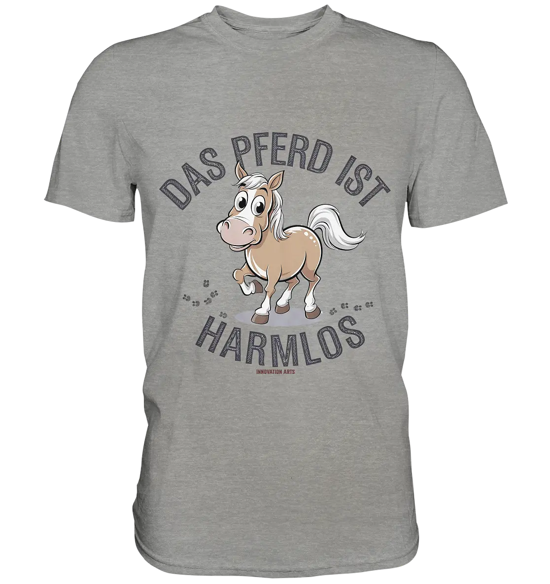 Das Pferd ist harmlos – Humorvolles Cartoon-Design - Premium Shirt Bright Lights Arts