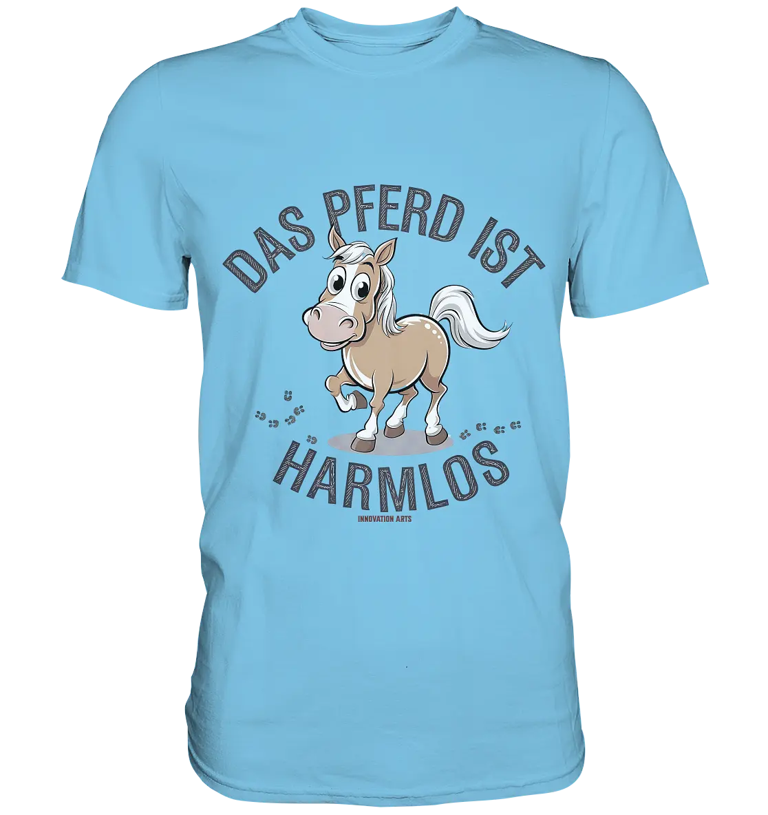 Das Pferd ist harmlos – Humorvolles Cartoon-Design - Premium Shirt Bright Lights Arts