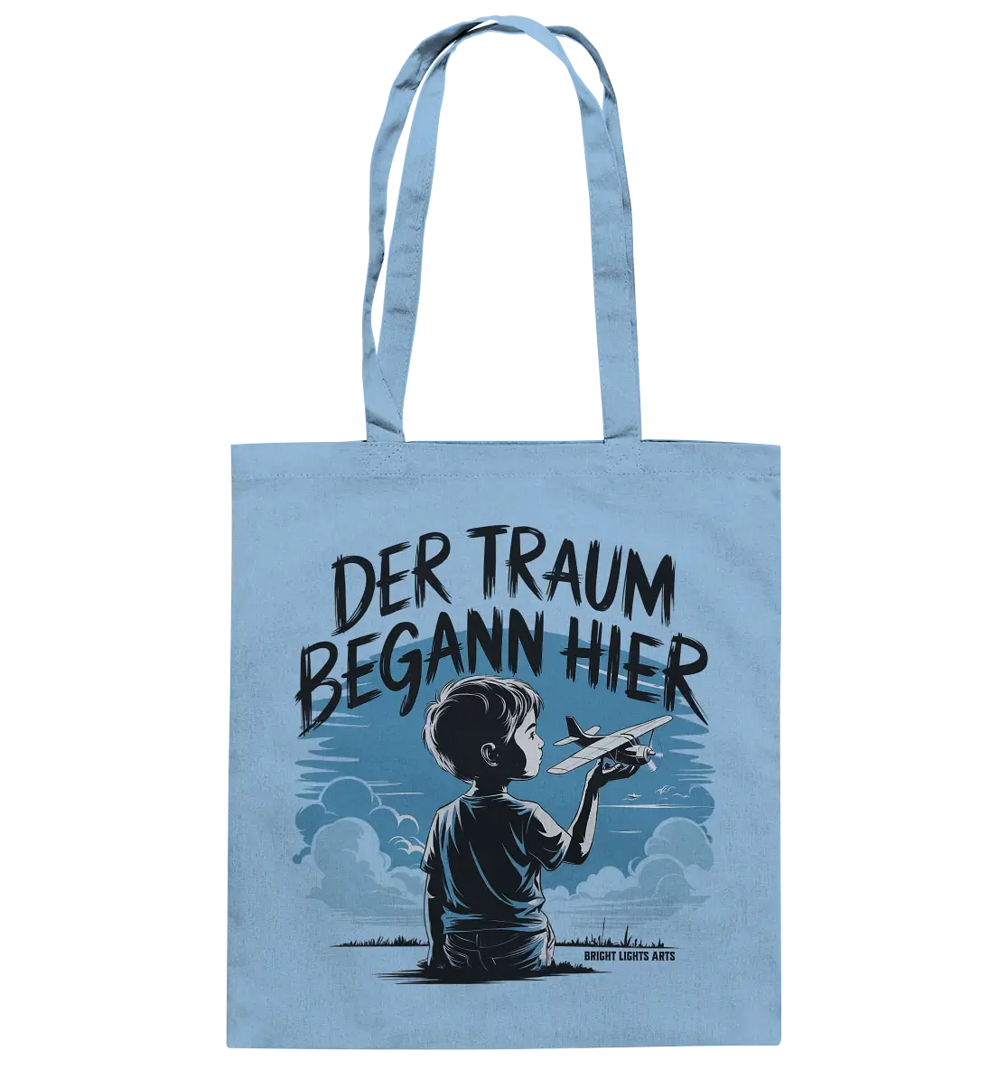 Der Traum begann hier – Inspiration & Kindheitserinnerungen - Baumwolltasche Bright Lights Arts