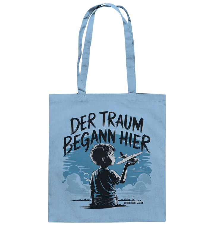 Der Traum begann hier – Inspiration & Kindheitserinnerungen - Baumwolltasche Bright Lights Arts