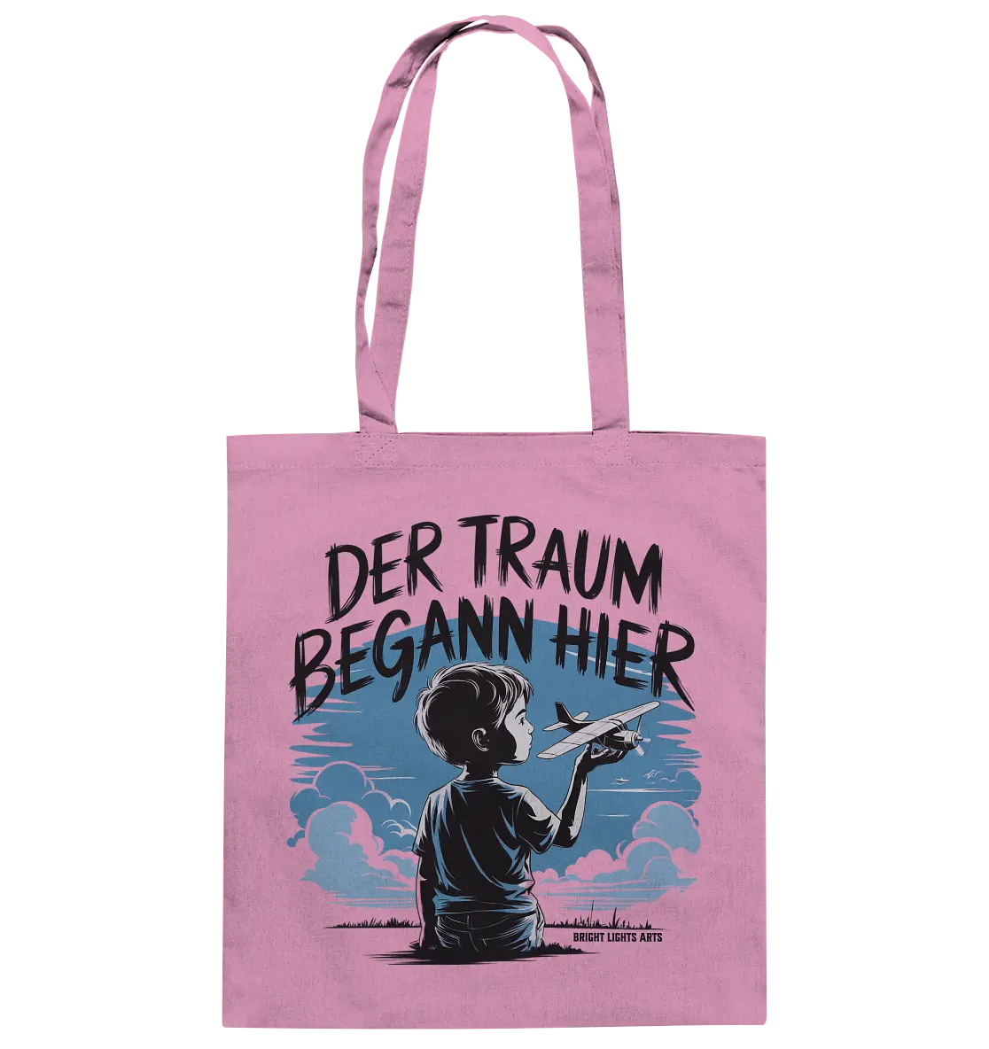 Der Traum begann hier – Inspiration & Kindheitserinnerungen - Baumwolltasche Bright Lights Arts