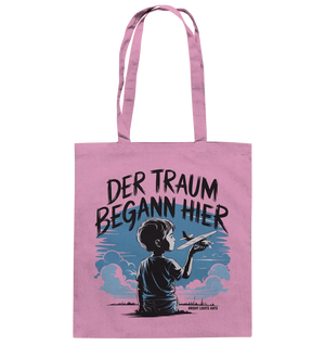 Der Traum begann hier – Inspiration & Kindheitserinnerungen - Baumwolltasche Bright Lights Arts
