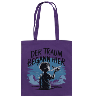Der Traum begann hier – Inspiration & Kindheitserinnerungen - Baumwolltasche Bright Lights Arts