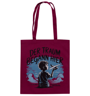 Der Traum begann hier – Inspiration & Kindheitserinnerungen - Baumwolltasche Bright Lights Arts