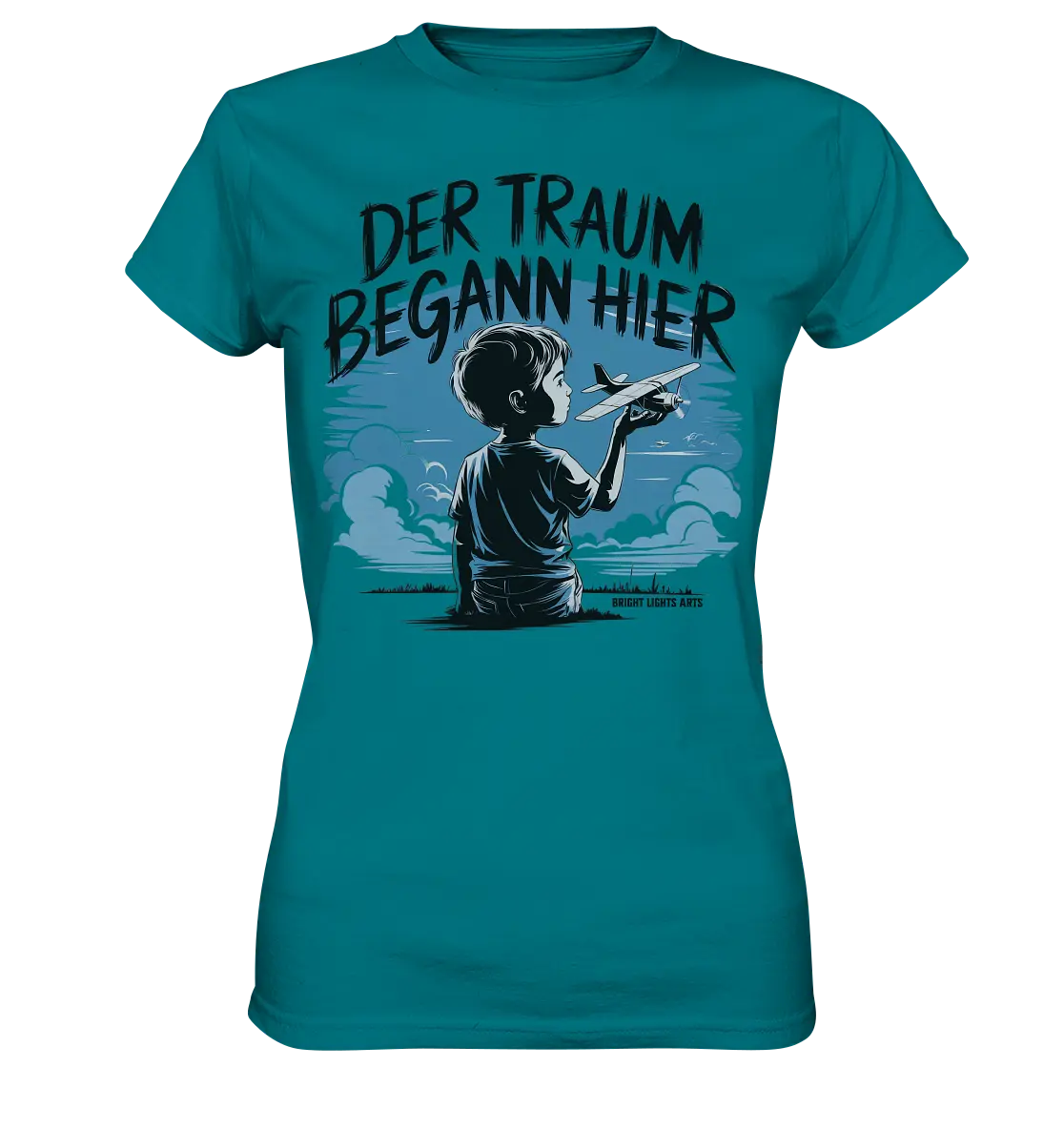 Der Traum begann hier – Inspiration & Kindheitserinnerungen - Ladies Premium Shirt Bright Lights Arts
