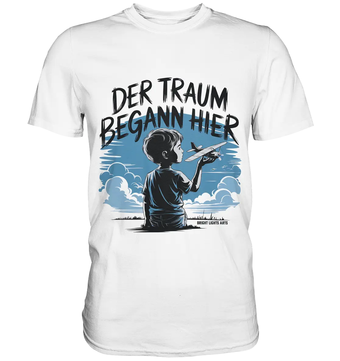 Der Traum begann hier – Inspiration & Kindheitserinnerungen - Premium Shirt Bright Lights Arts