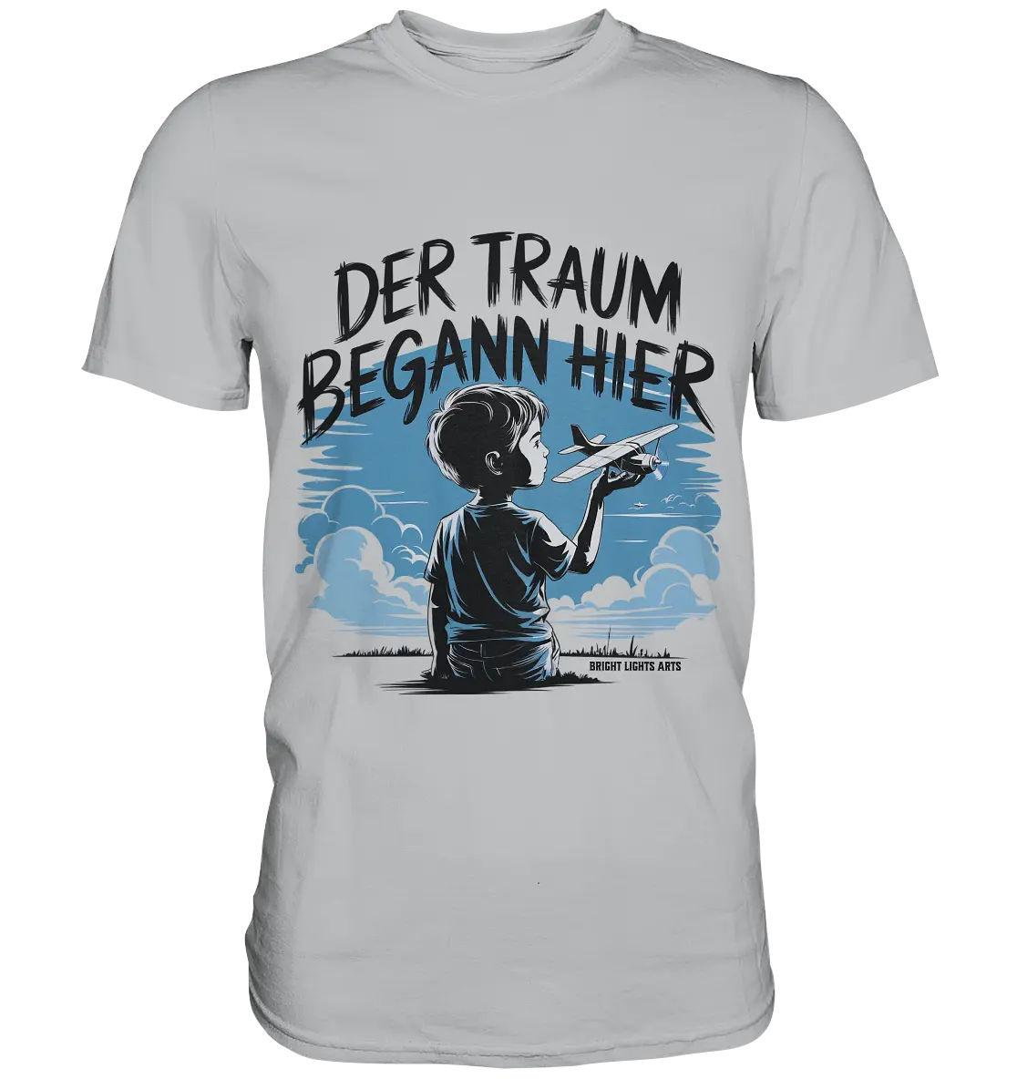Der Traum begann hier – Inspiration & Kindheitserinnerungen - Premium Shirt Bright Lights Arts