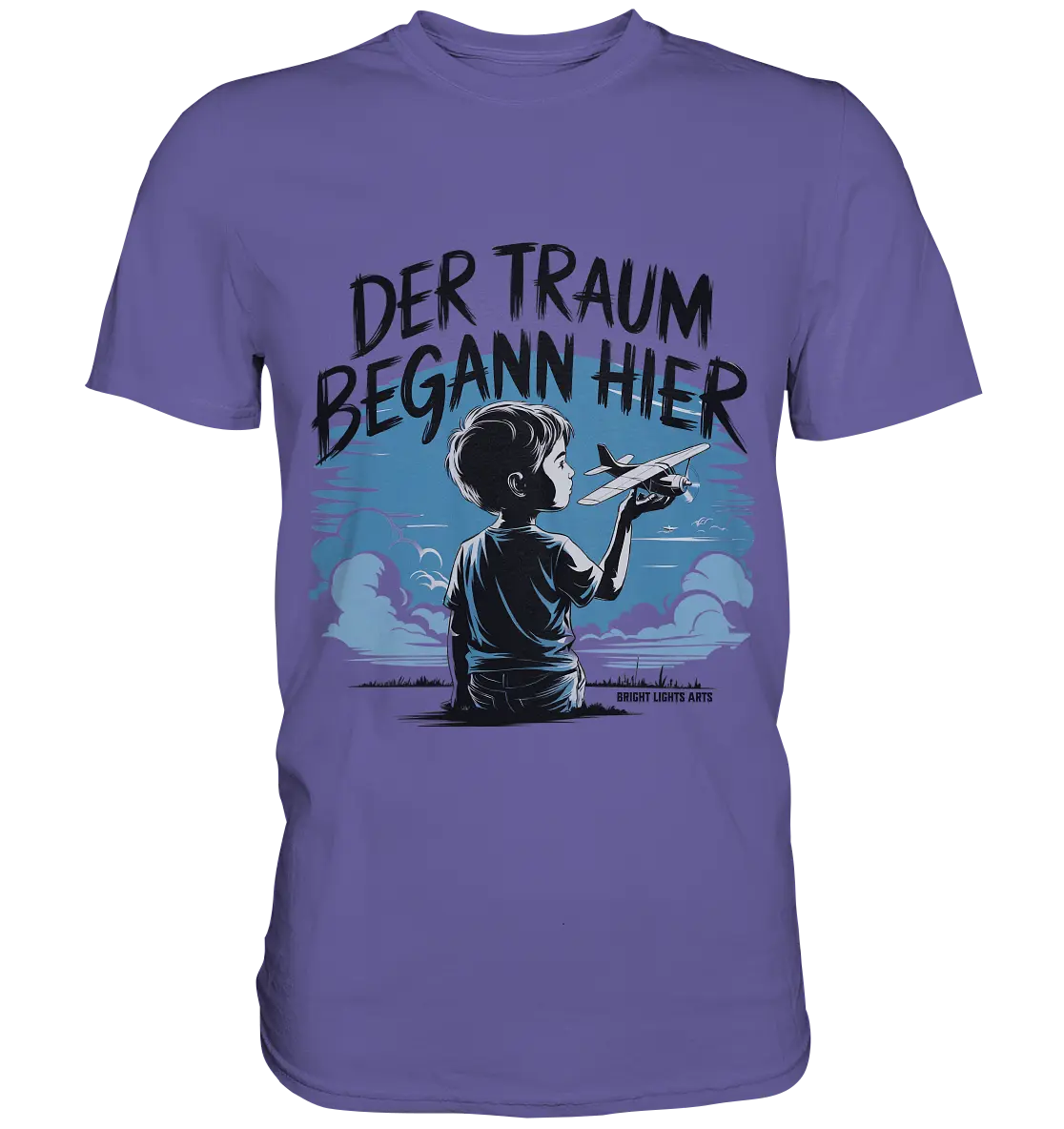 Der Traum begann hier – Inspiration & Kindheitserinnerungen - Premium Shirt Bright Lights Arts