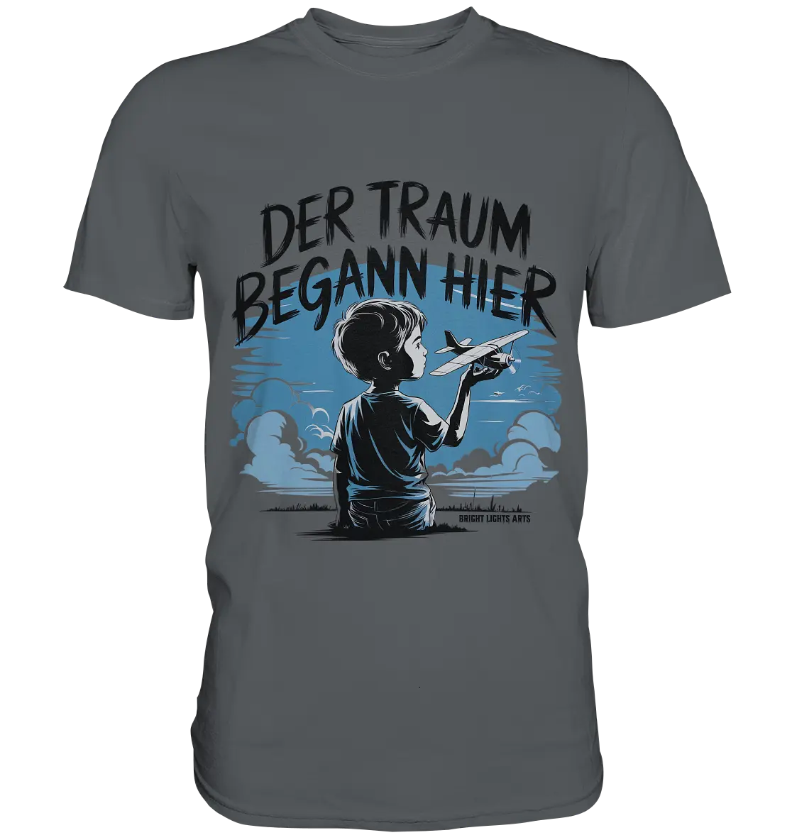 Der Traum begann hier – Inspiration & Kindheitserinnerungen - Premium Shirt Bright Lights Arts