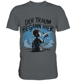 Der Traum begann hier – Inspiration & Kindheitserinnerungen - Premium Shirt Bright Lights Arts