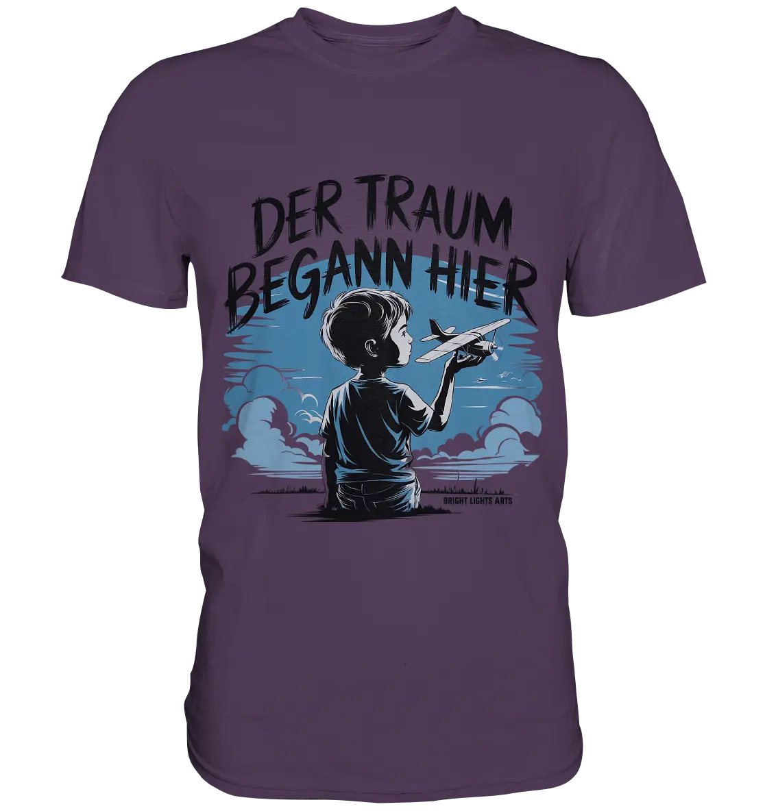 Der Traum begann hier – Inspiration & Kindheitserinnerungen - Premium Shirt Bright Lights Arts
