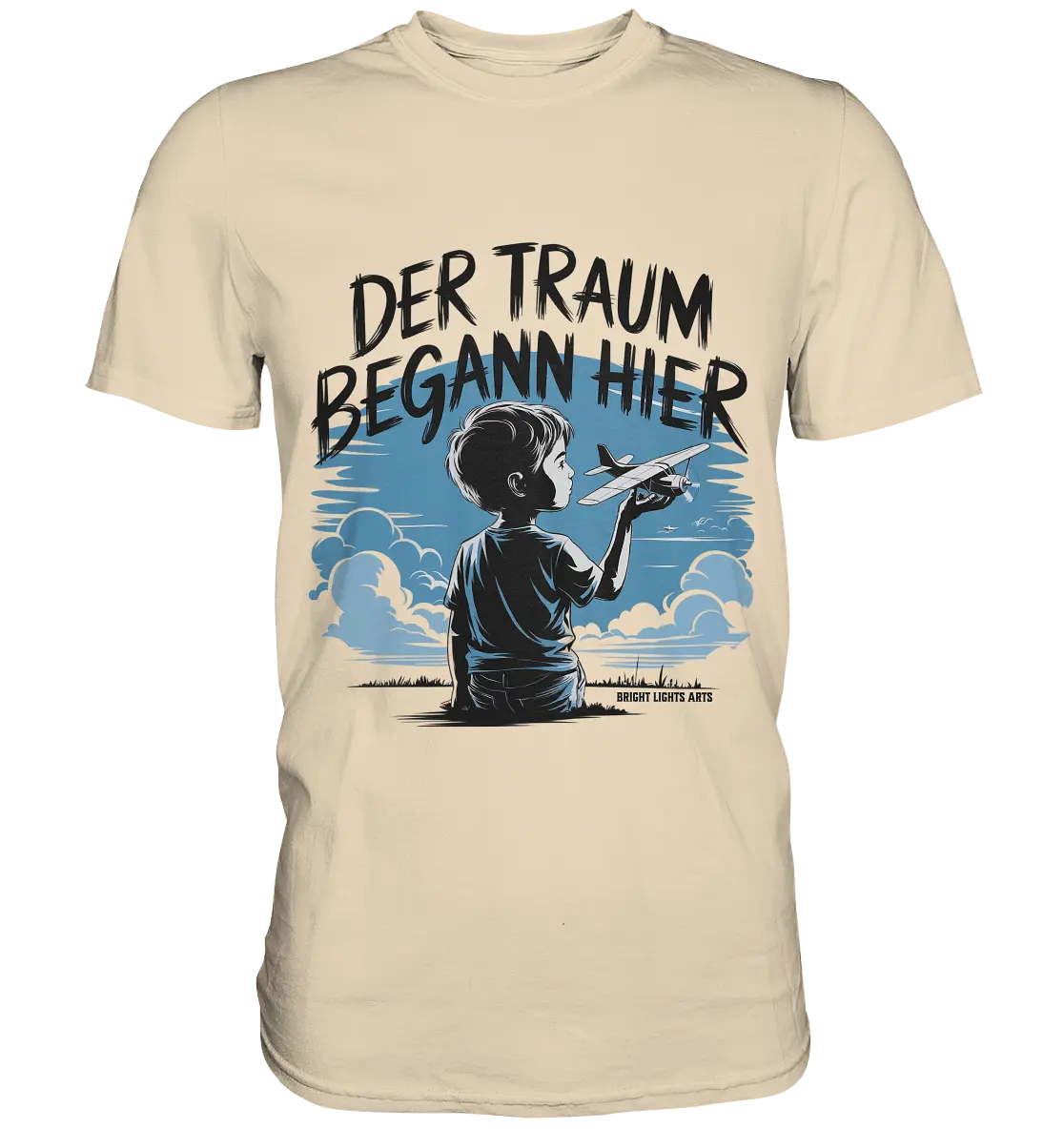Der Traum begann hier – Inspiration & Kindheitserinnerungen - Premium Shirt Bright Lights Arts