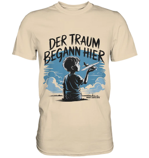 Der Traum begann hier – Inspiration & Kindheitserinnerungen - Premium Shirt Bright Lights Arts