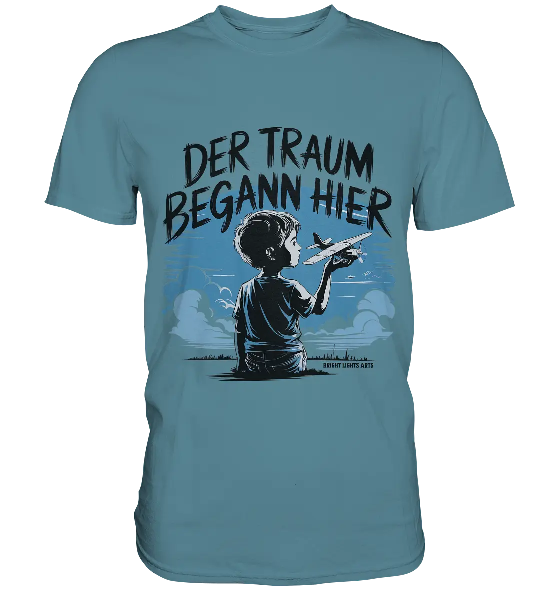 Der Traum begann hier – Inspiration & Kindheitserinnerungen - Premium Shirt Bright Lights Arts