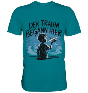 Der Traum begann hier – Inspiration & Kindheitserinnerungen - Premium Shirt Bright Lights Arts