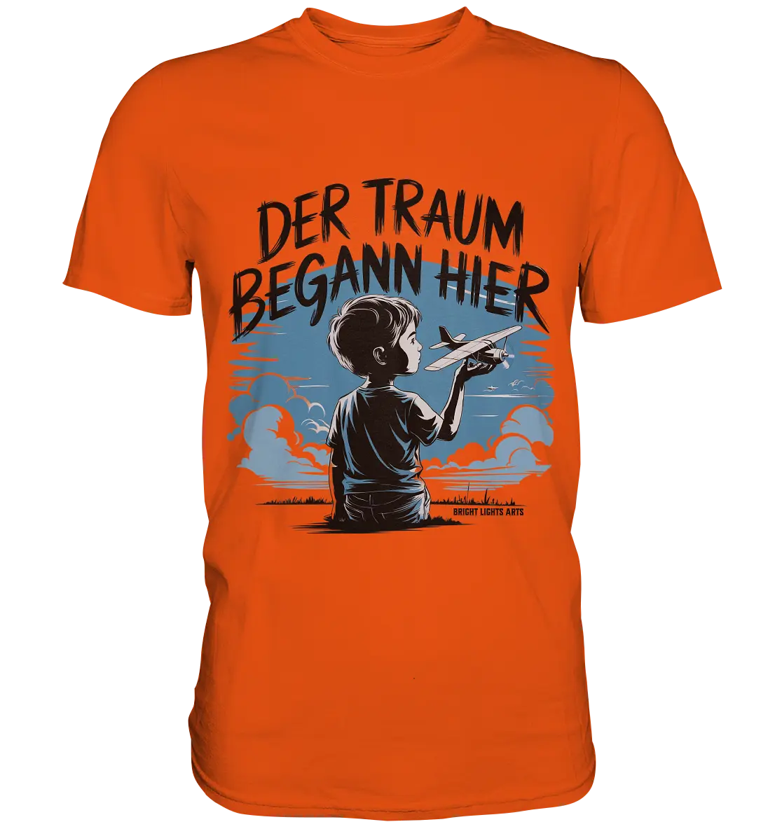 Der Traum begann hier – Inspiration & Kindheitserinnerungen - Premium Shirt Bright Lights Arts