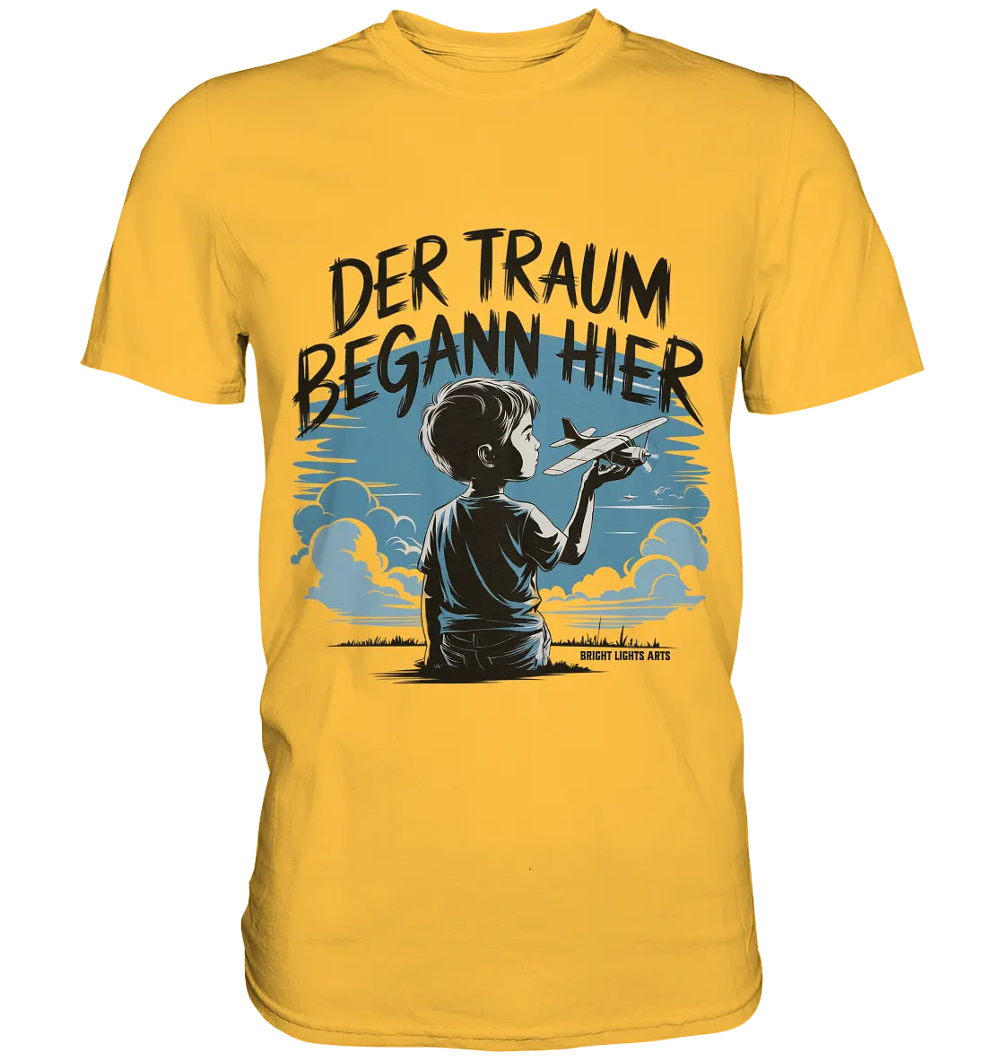 Der Traum begann hier – Inspiration & Kindheitserinnerungen - Premium Shirt Bright Lights Arts