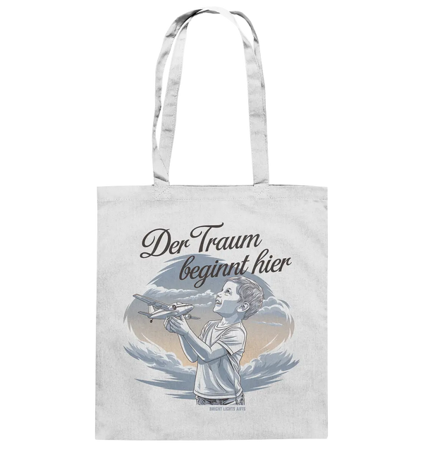 Der Traum beginnt hier – Inspiration & Kindheitserinnerungen - Baumwolltasche Bright Lights Arts