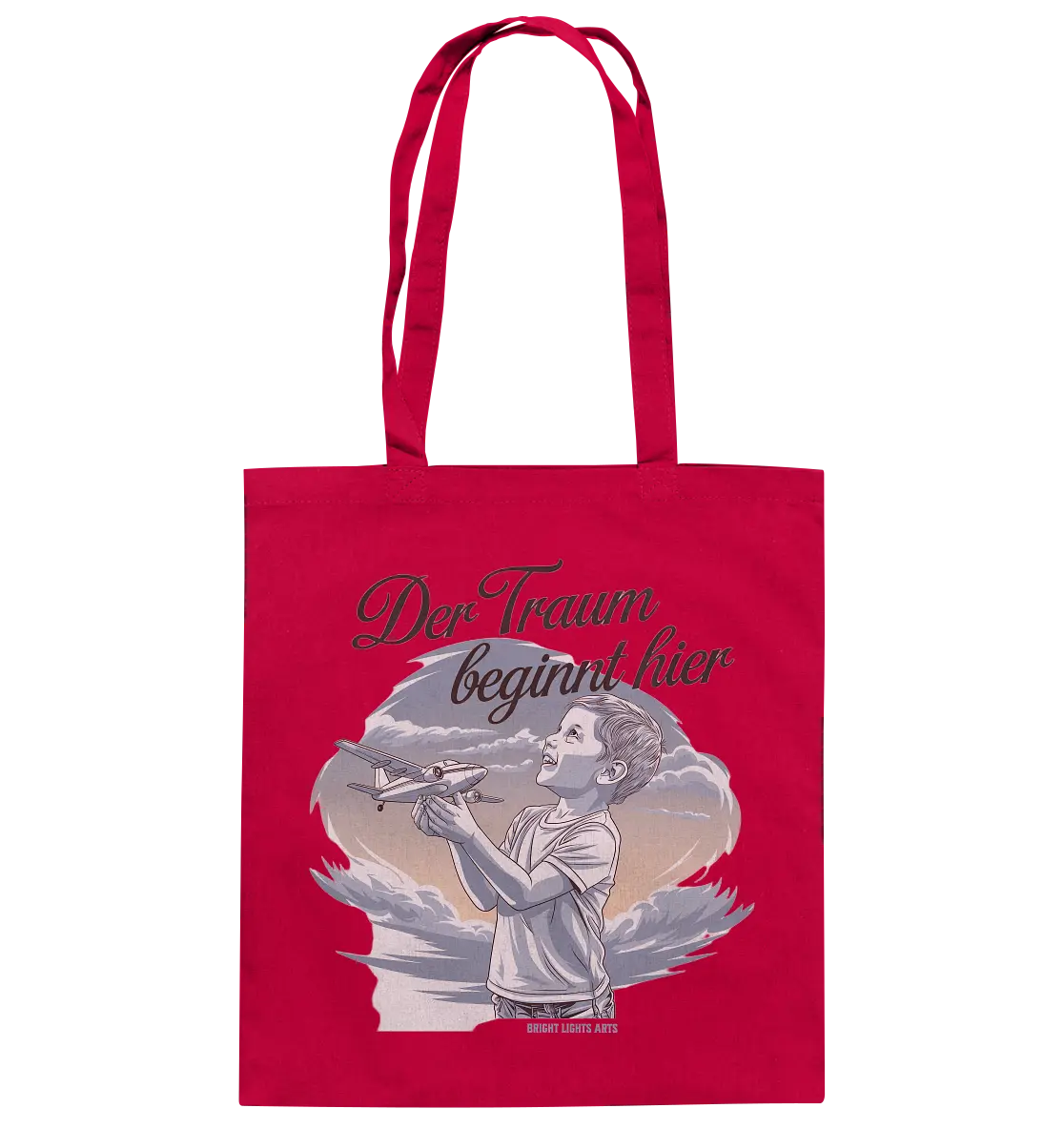 Der Traum beginnt hier – Inspiration & Kindheitserinnerungen - Baumwolltasche Bright Lights Arts