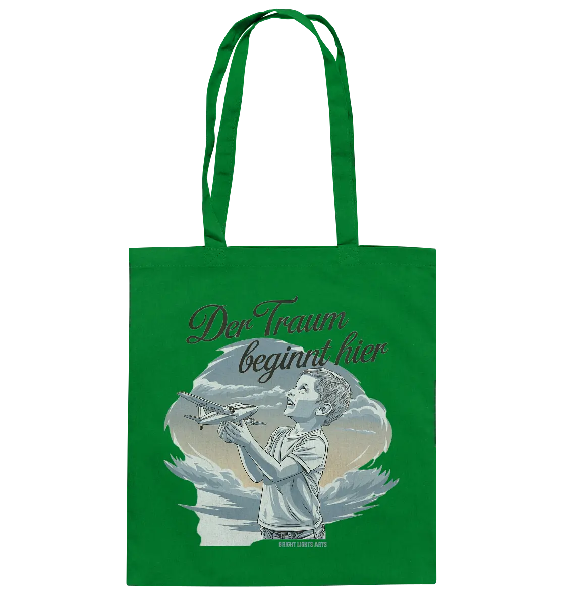 Der Traum beginnt hier – Inspiration & Kindheitserinnerungen - Baumwolltasche Bright Lights Arts
