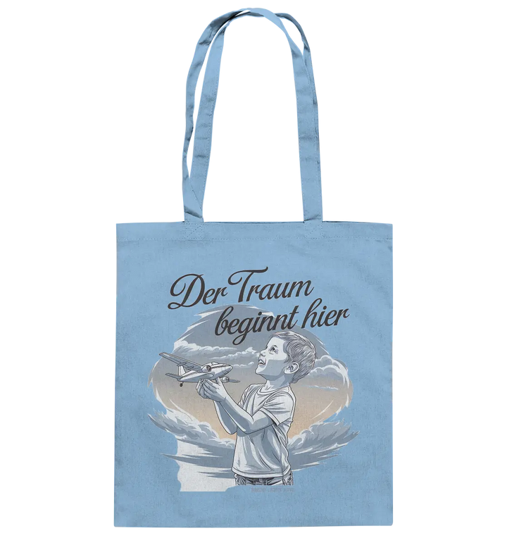 Der Traum beginnt hier – Inspiration & Kindheitserinnerungen - Baumwolltasche Bright Lights Arts