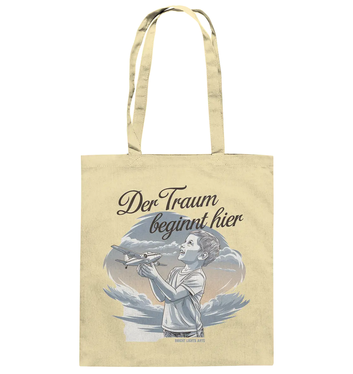 Der Traum beginnt hier – Inspiration & Kindheitserinnerungen - Baumwolltasche Bright Lights Arts
