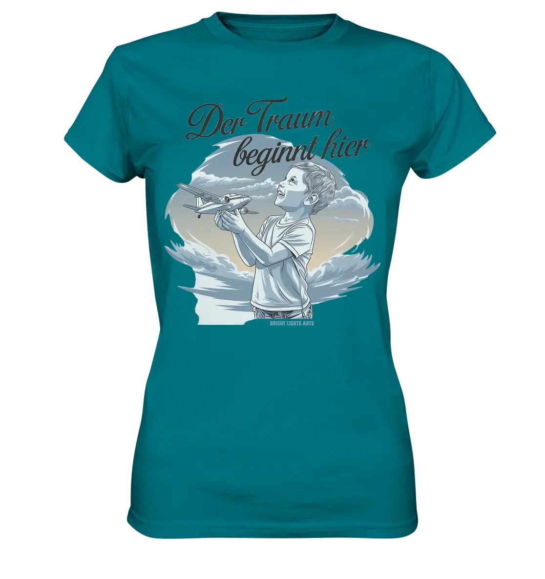 Der Traum beginnt hier – Inspiration & Kindheitserinnerungen - Ladies Premium Shirt Bright Lights Arts