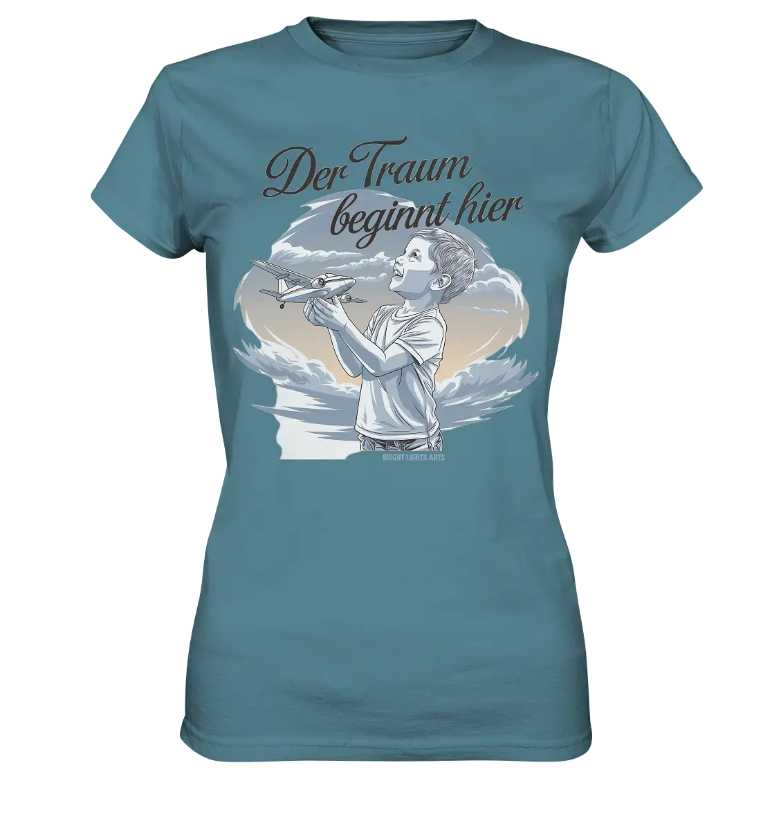 Der Traum beginnt hier – Inspiration & Kindheitserinnerungen - Ladies Premium Shirt Bright Lights Arts