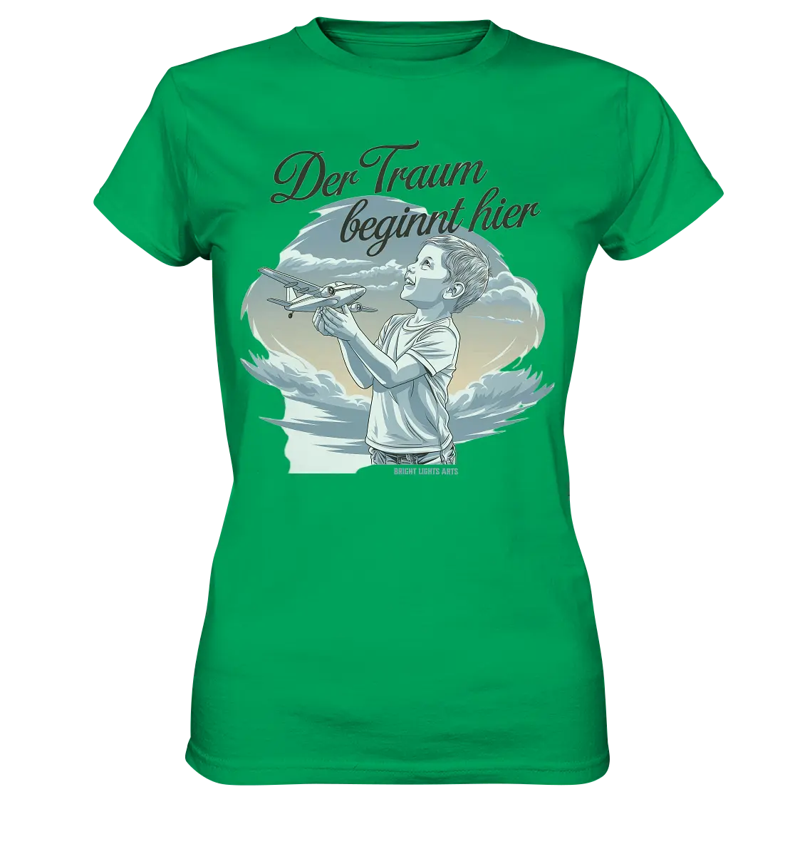 Der Traum beginnt hier – Inspiration & Kindheitserinnerungen - Ladies Premium Shirt Bright Lights Arts