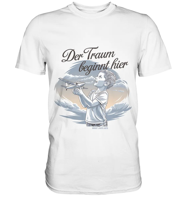 Der Traum beginnt hier – Inspiration & Kindheitserinnerungen - Premium Shirt Bright Lights Arts