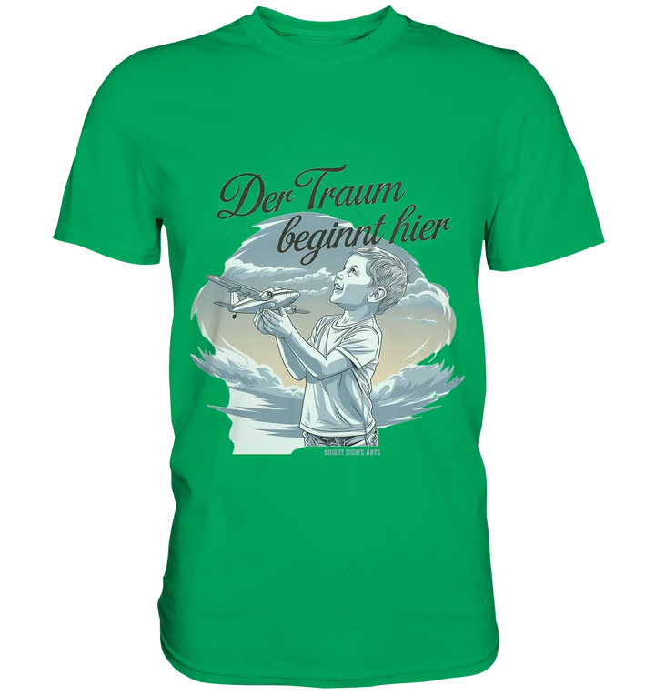 Der Traum beginnt hier – Inspiration & Kindheitserinnerungen - Premium Shirt Bright Lights Arts