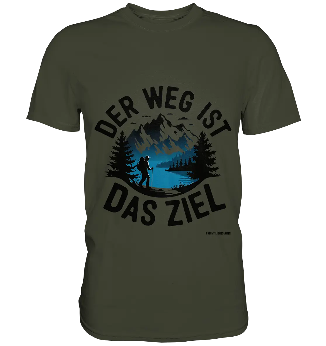 Der Weg ist das Ziel – Abenteuer & Natur erleben - Premium Shirt Bright Lights Arts