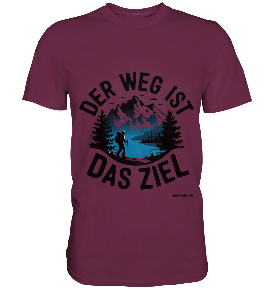 Der Weg ist das Ziel – Abenteuer & Natur erleben - Premium Shirt Bright Lights Arts