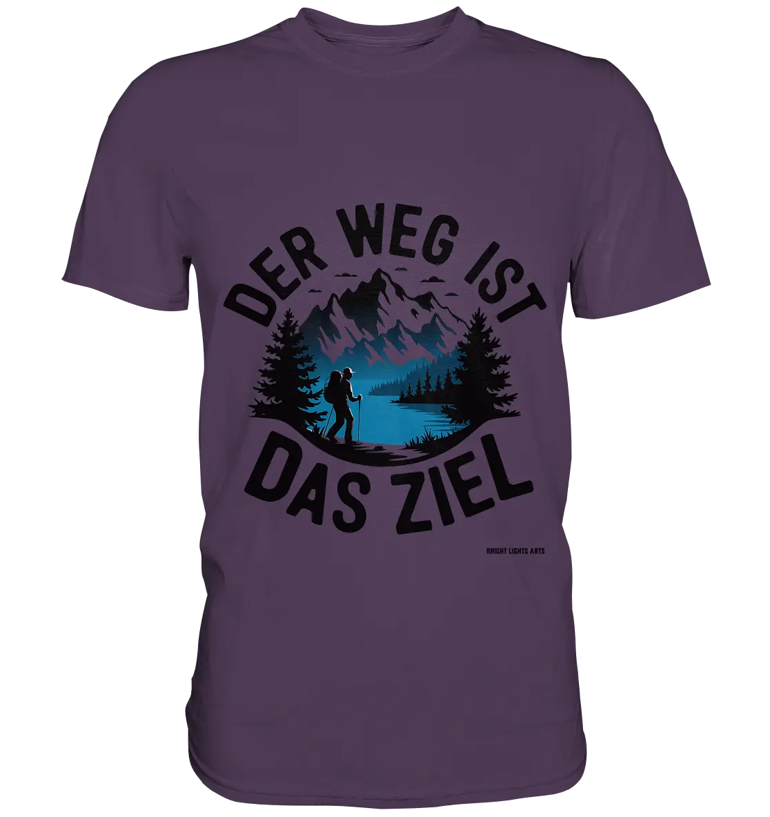 Der Weg ist das Ziel – Abenteuer & Natur erleben - Premium Shirt Bright Lights Arts