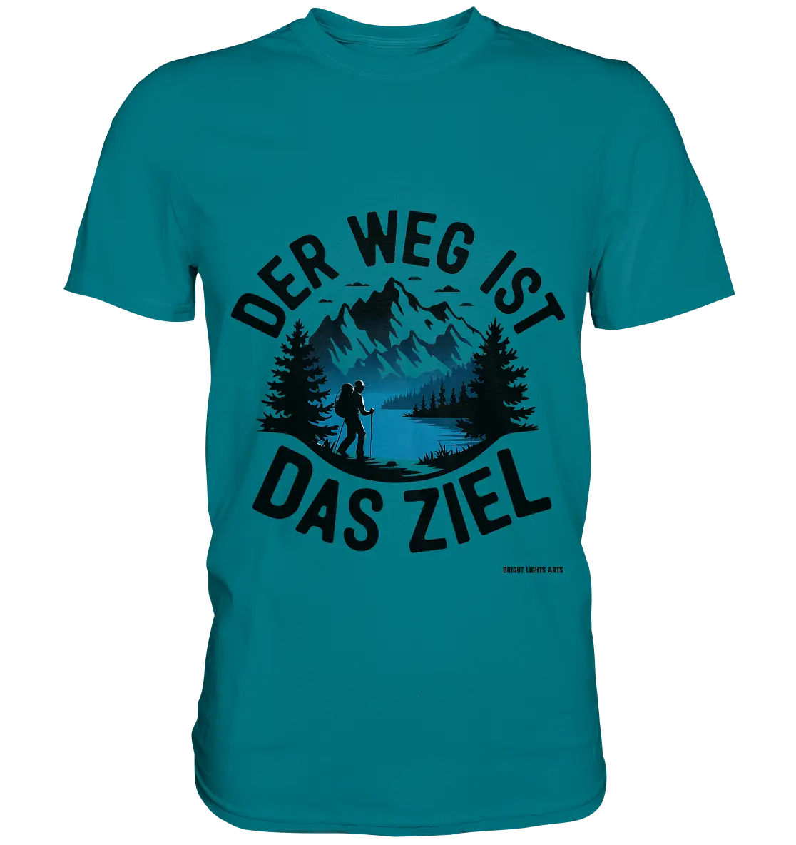 Der Weg ist das Ziel – Abenteuer & Natur erleben - Premium Shirt Bright Lights Arts