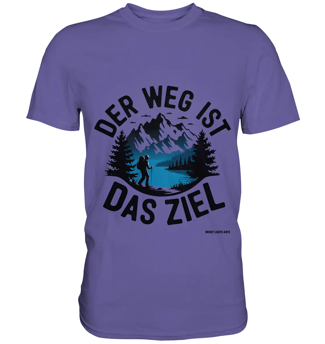 Der Weg ist das Ziel – Abenteuer & Natur erleben - Premium Shirt Bright Lights Arts