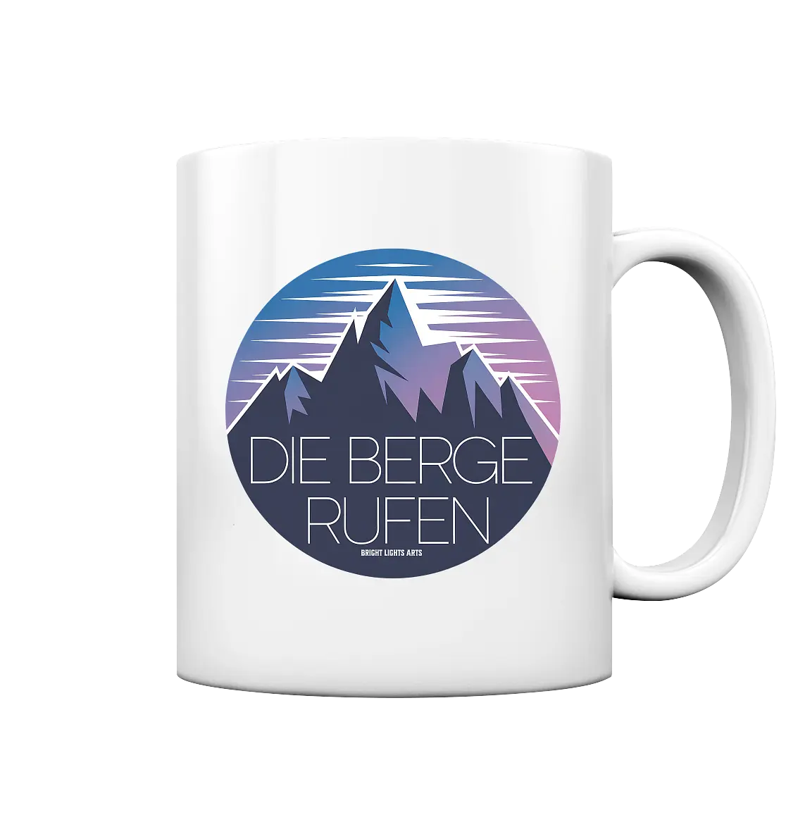 Die Berge rufen – Ein Abenteuer wartet! - Tasse glossy Bright Lights Arts