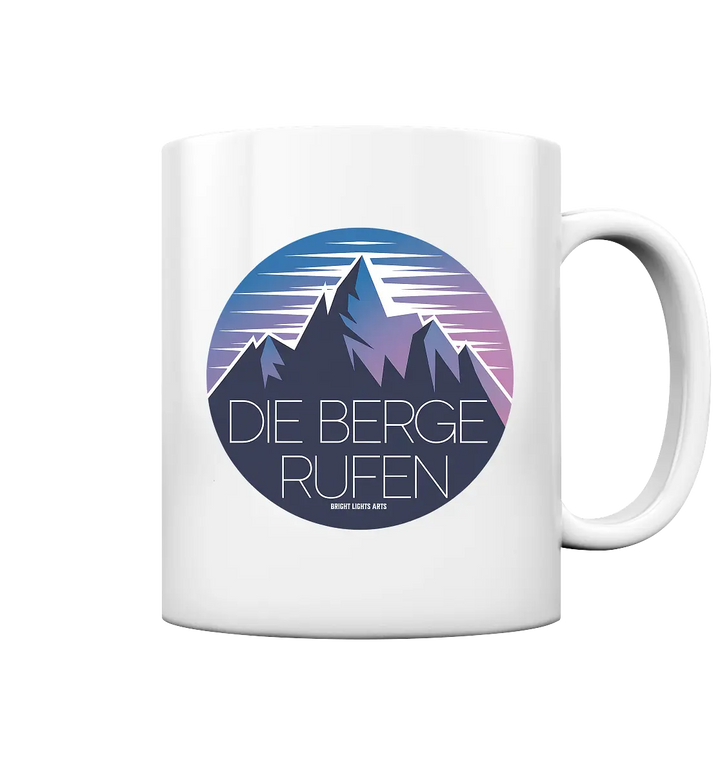 Die Berge rufen – Ein Abenteuer wartet! - Tasse glossy Bright Lights Arts