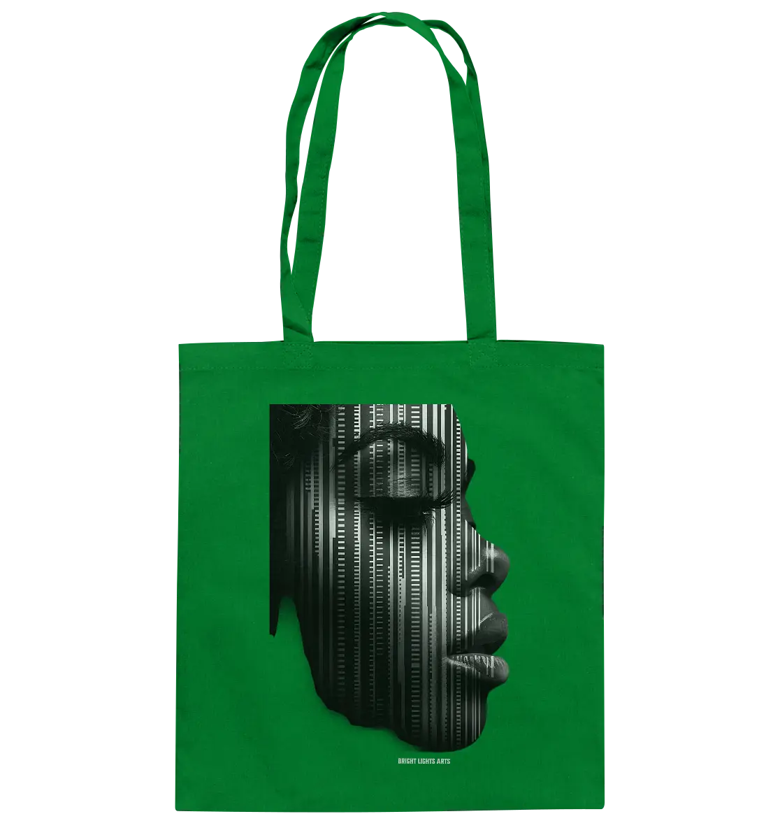 Digitale Identität – Moderne Kunst zwischen Mensch & Code - Baumwolltasche Bright Lights Arts