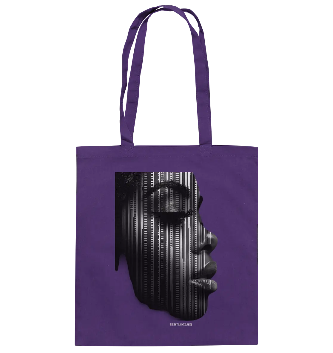 Digitale Identität – Moderne Kunst zwischen Mensch & Code - Baumwolltasche Bright Lights Arts