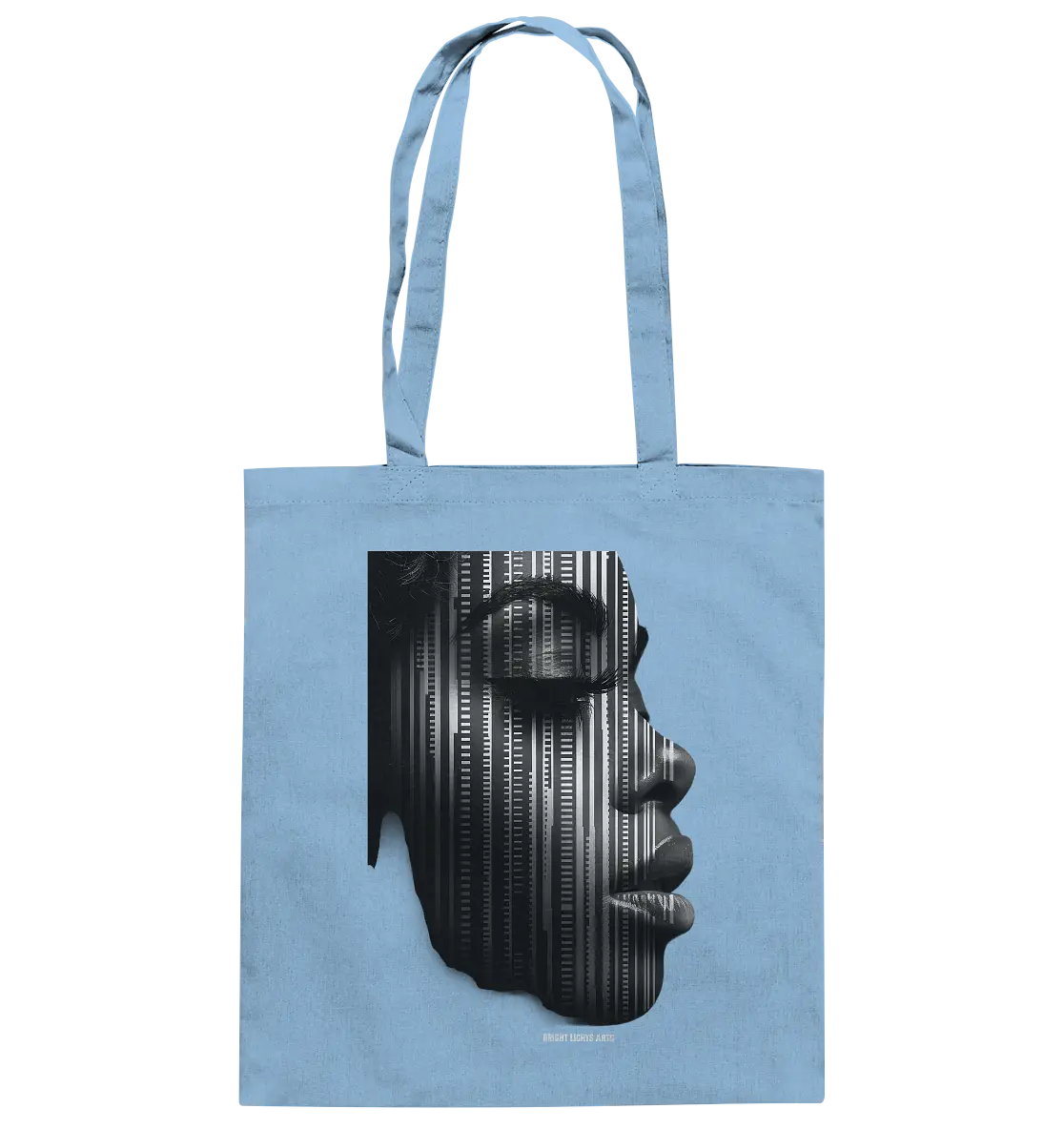 Digitale Identität – Moderne Kunst zwischen Mensch & Code - Baumwolltasche Bright Lights Arts