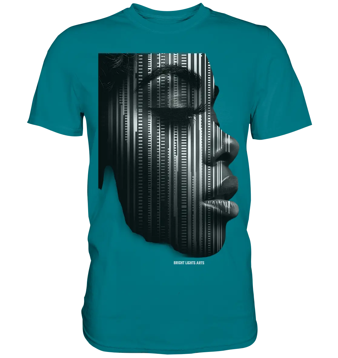 Digitale Identität – Moderne Kunst zwischen Mensch & Code - Premium Shirt Bright Lights Arts