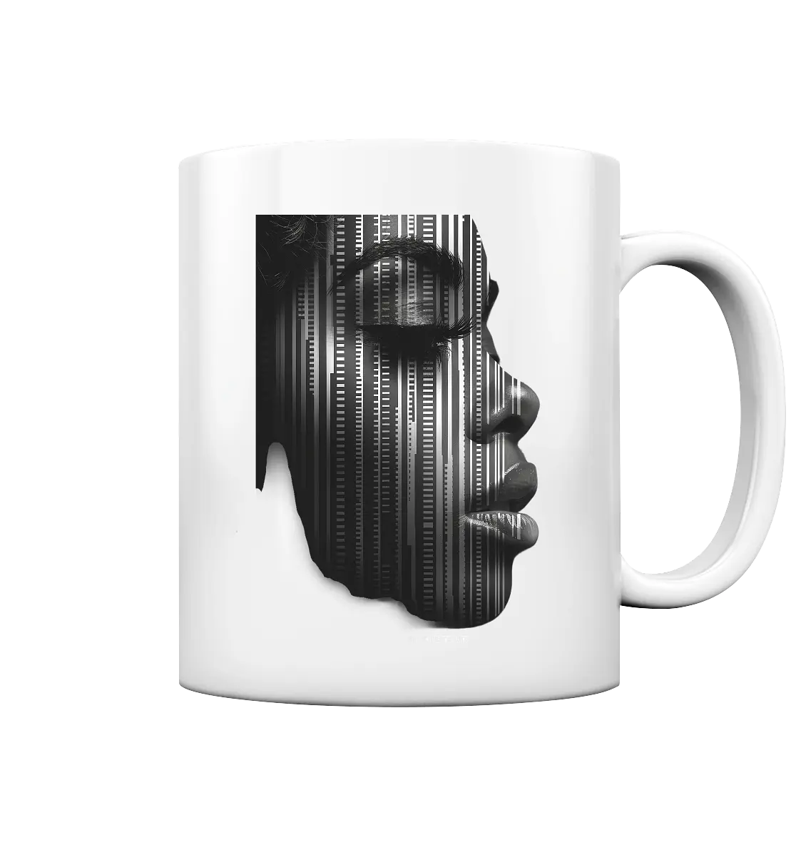 Digitale Identität – Moderne Kunst zwischen Mensch & Code - Tasse glossy Bright Lights Arts