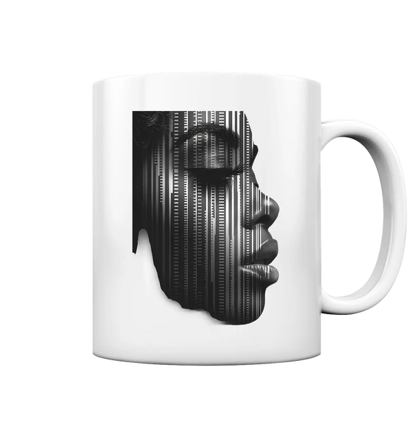 Digitale Identität – Moderne Kunst zwischen Mensch & Code - Tasse glossy Bright Lights Arts