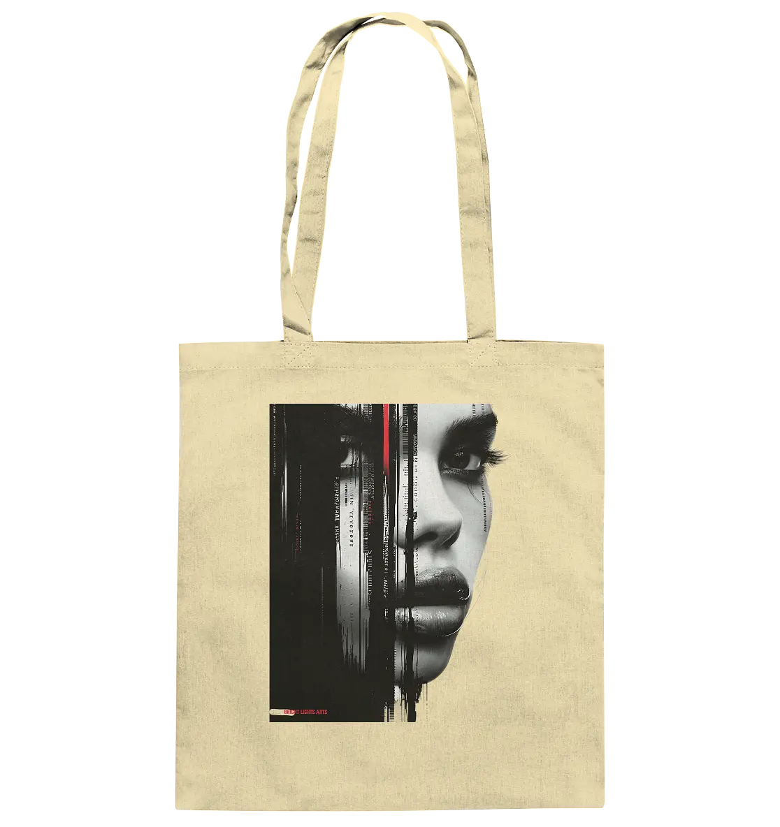 Digitales Mysterium: Fragmentierte Schönheit - Baumwolltasche Bright Lights Arts