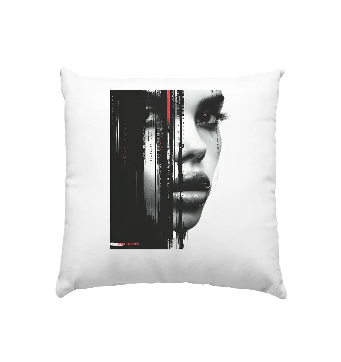 Digitales Mysterium: Fragmentierte Schönheit - Kissen 40x40cm Bright Lights Arts