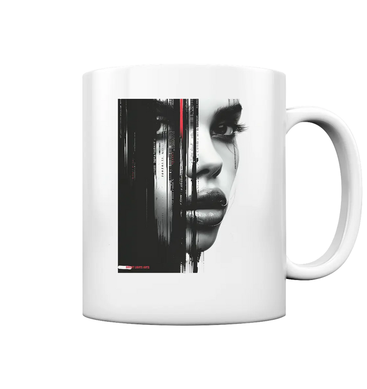 Digitales Mysterium: Fragmentierte Schönheit - Tasse glossy Bright Lights Arts