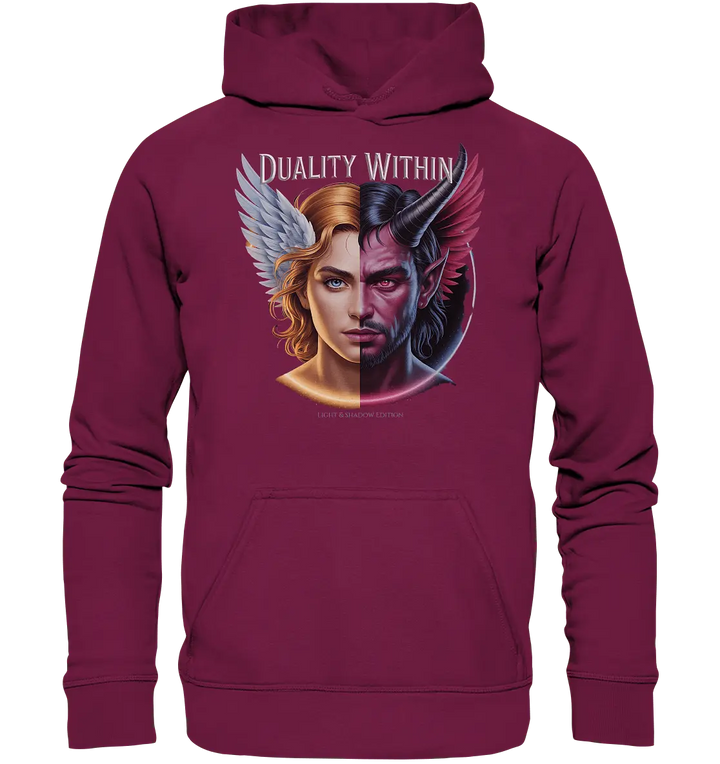 Dualität in uns – Engel & Dämon im Gleichgewicht ???????? - Basic Unisex Hoodie - Bright Lights Arts