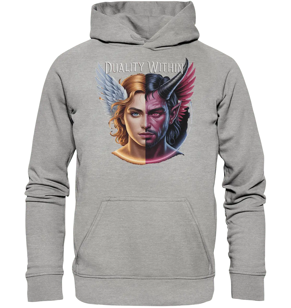Dualität in uns – Engel & Dämon im Gleichgewicht ???????? - Basic Unisex Hoodie - Bright Lights Arts