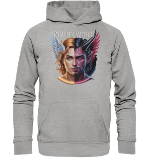 Dualität in uns – Engel & Dämon im Gleichgewicht ???????? - Basic Unisex Hoodie - Bright Lights Arts